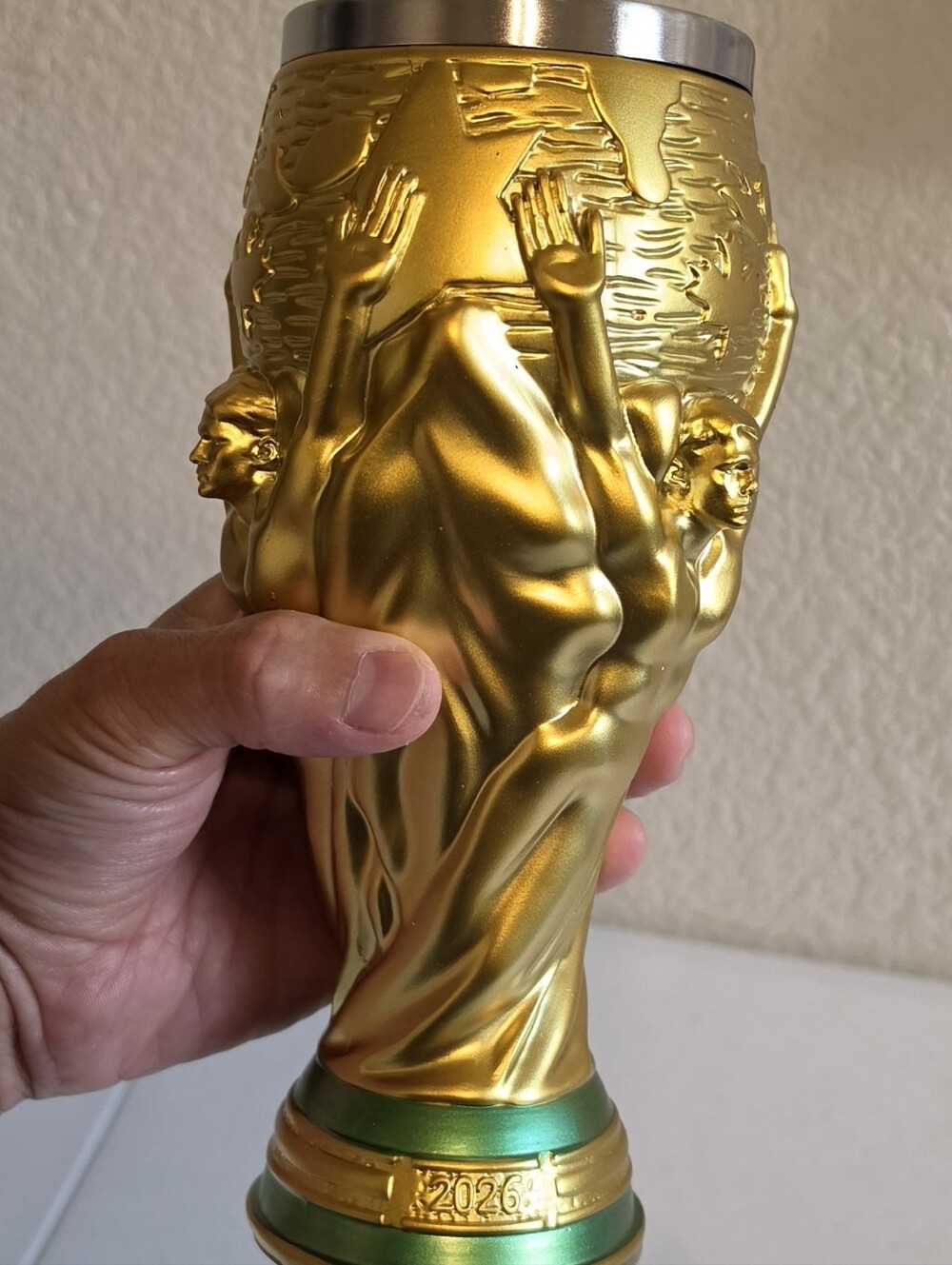 2026 World Cup champion trophy fan beer mug cup stainless steel copa mundial - Picture 7 of 14